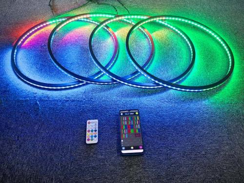 double side dynamic led wheel ring lights