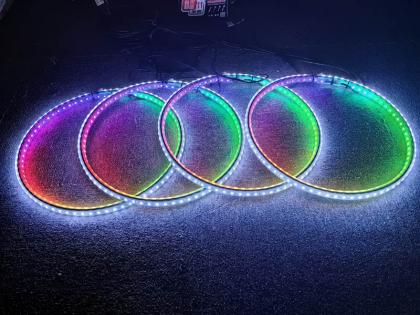 double side dynamic led wheel ring lights
