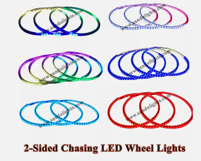 Double Sided Single Row RGB Chasing LED Wheel Lights