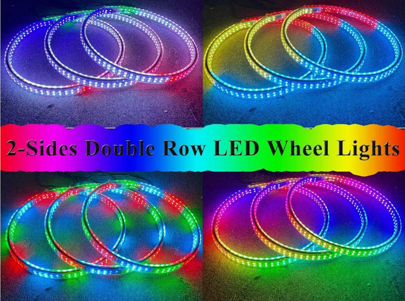 4-Row Double Sided Lighted Up Wheel Lights