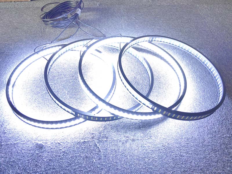 2025 Brightest Pure White LED Wheel Ring Lights for Car Truck Polaris Underbody Light Kits
